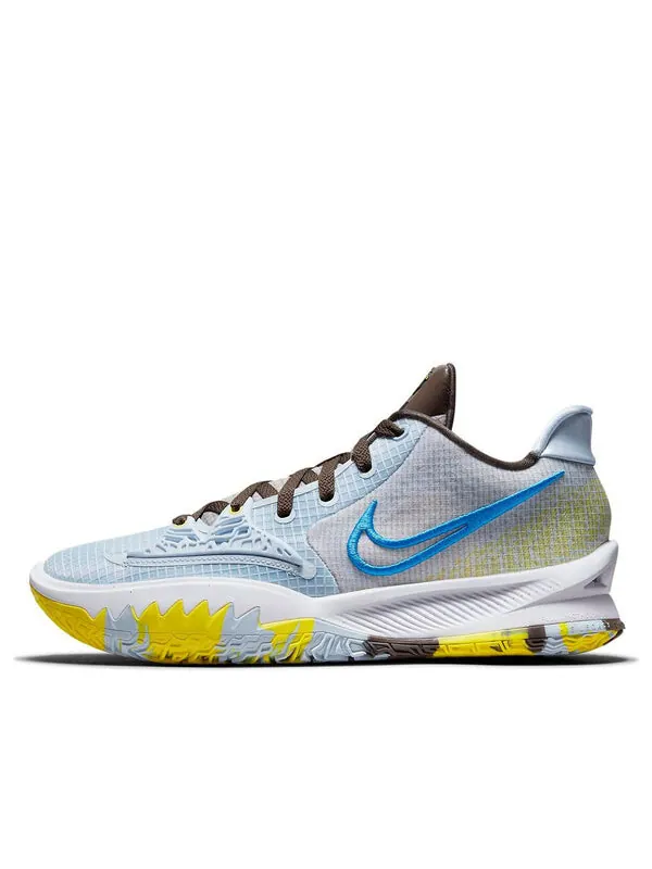 Кроссовки kyrie low 4 Nike — изображение 1 из 4, синий/серый/желтый