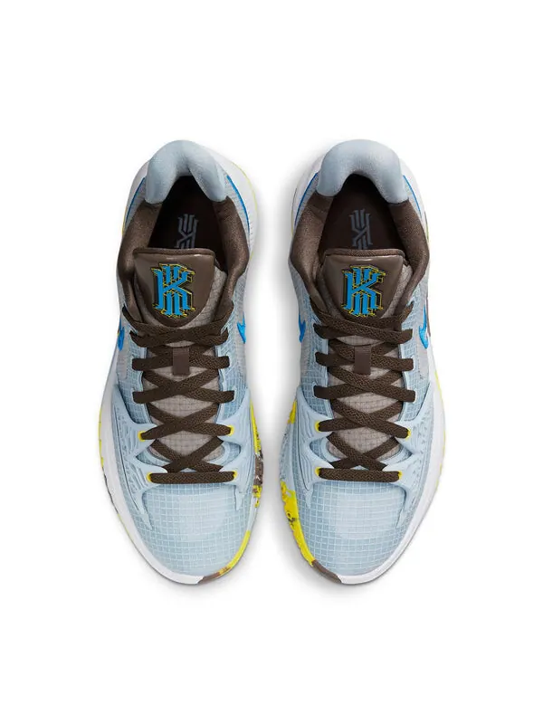 Кроссовки kyrie low 4 Nike — изображение 4 из 4, синий/серый/желтый
