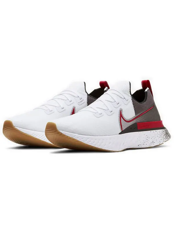Кроссовки React Infinity Run Flyknit Nike — изображение 3 из 4, белый/красный-черный