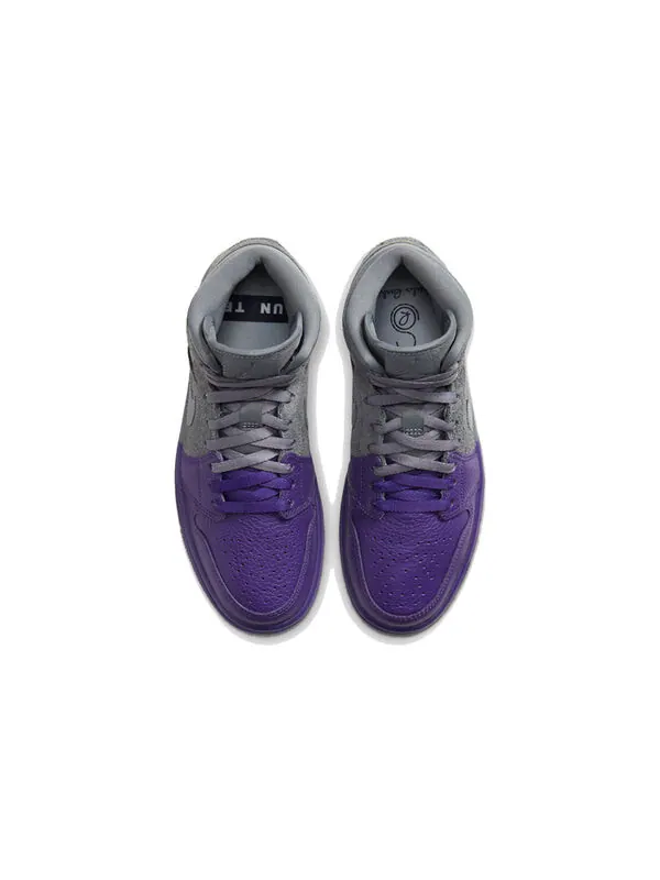 Кроссовки Шейла Рашид x 1 средний Air Jordan — изображение 4 из 4, серый/серый-фиолетовый