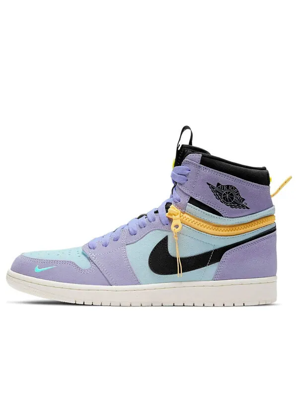 Кроссовки 1 высокий переключатель Air Jordan — изображение 1 из 4, фиолетовый/черный/синий