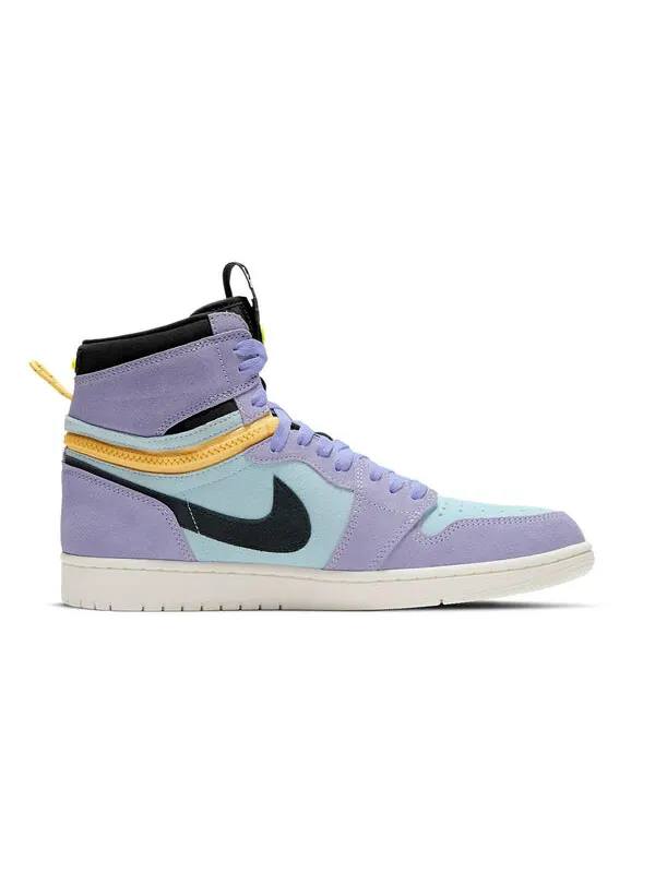 Кроссовки 1 высокий переключатель Air Jordan — изображение 2 из 4, фиолетовый/черный/синий