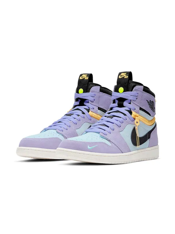 Кроссовки 1 высокий переключатель Air Jordan — изображение 3 из 4, фиолетовый/черный/синий