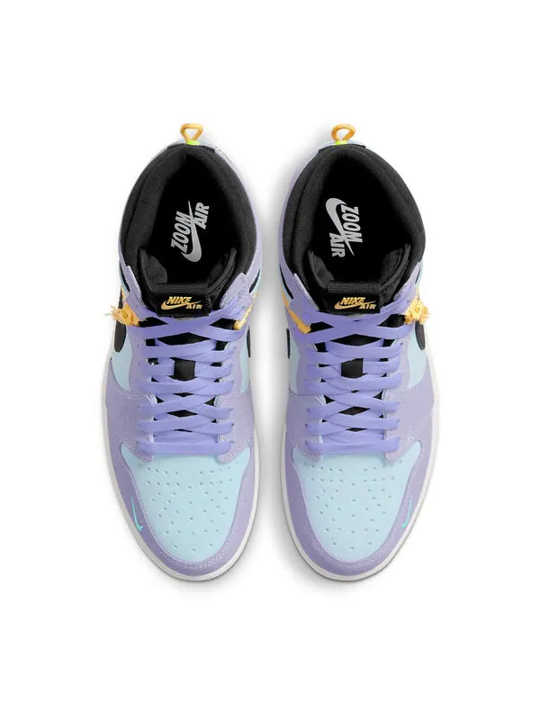 Кроссовки 1 высокий переключатель Air Jordan — изображение 4 из 4, фиолетовый/черный/синий