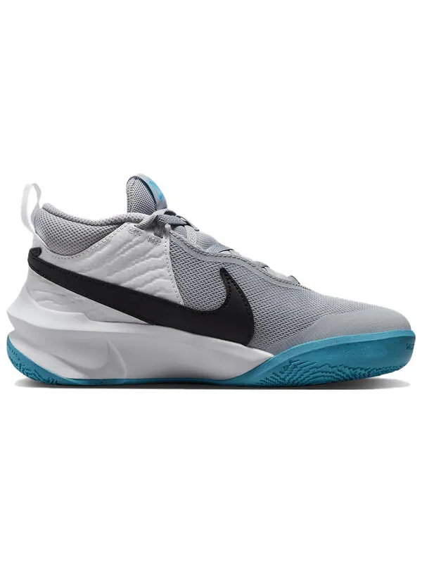 Кроссовки (GS) Nike Team Hustle D10 'Grey Blue Lightning' — изображение 2 из 4, белый/серый/синий/черный