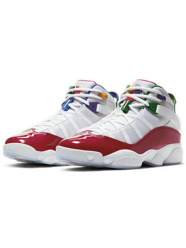 Кроссовки 6 колец Air Jordan — изображение 3 из 4, белый, красный