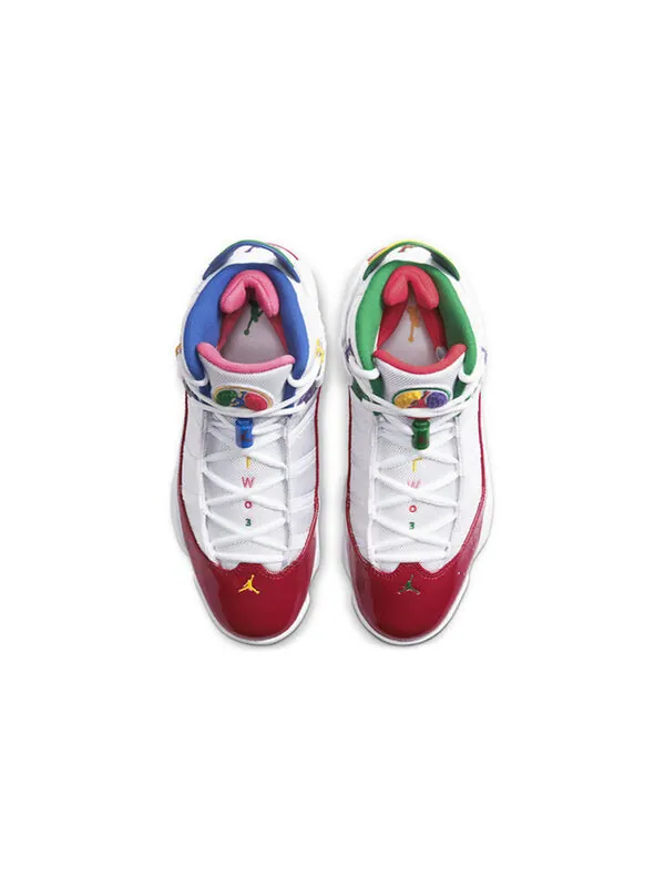 Кроссовки 6 колец Air Jordan — изображение 4 из 4, белый, красный
