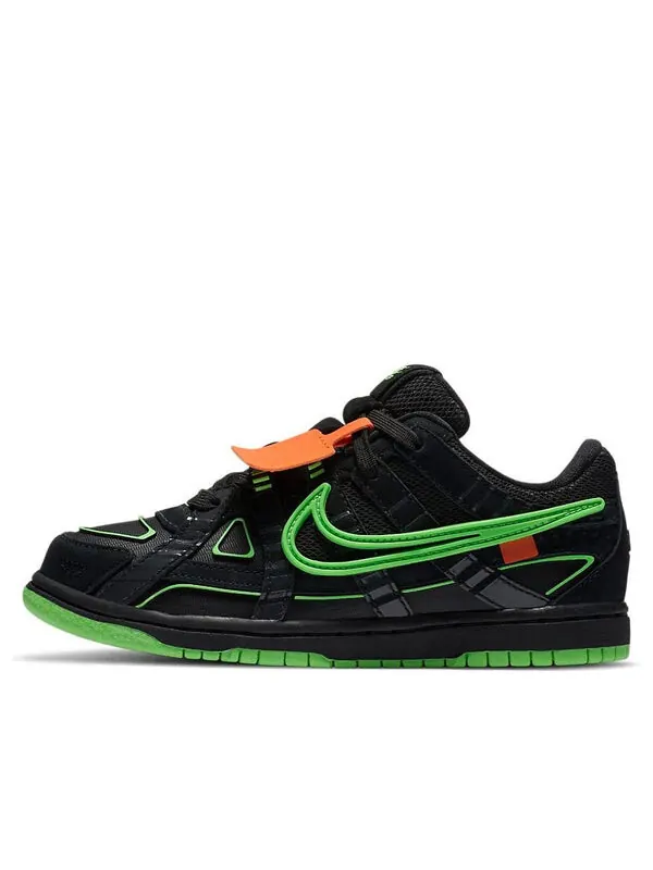 Кроссовки x off white rubber dunk Nike — изображение 1 из 4, черный/зеленый