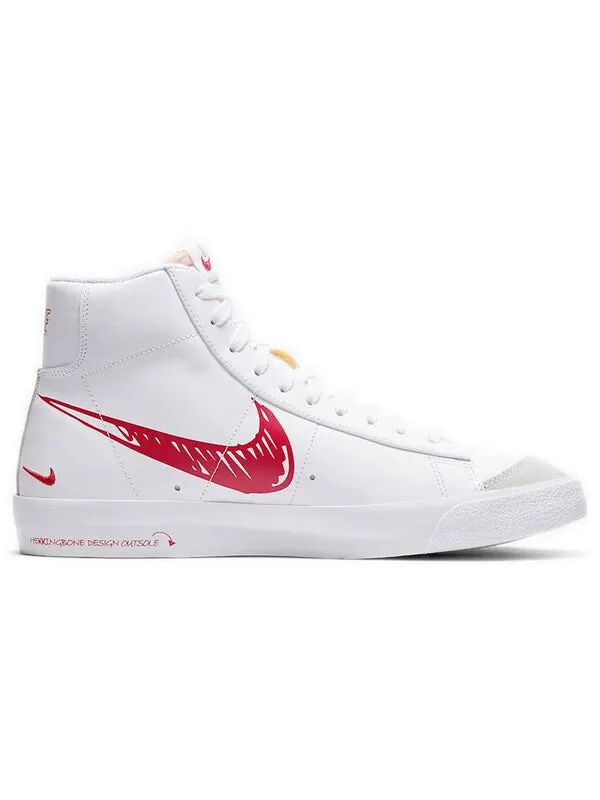 Кроссовки блейзер середина 77 Nike — изображение 2 из 4, белый/красный/платиновый