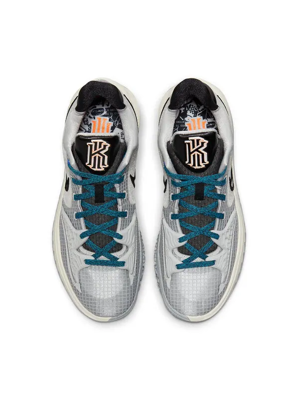 Кроссовки kyrie low 4 ep 'grey fog sapphire' Nike — изображение 4 из 4, серый/черный//оранжевый