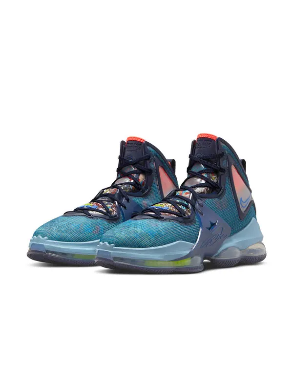 Кроссовки lebron 19 'fast food - dutch blue' Nike — изображение 3 из 4, синий/желтый