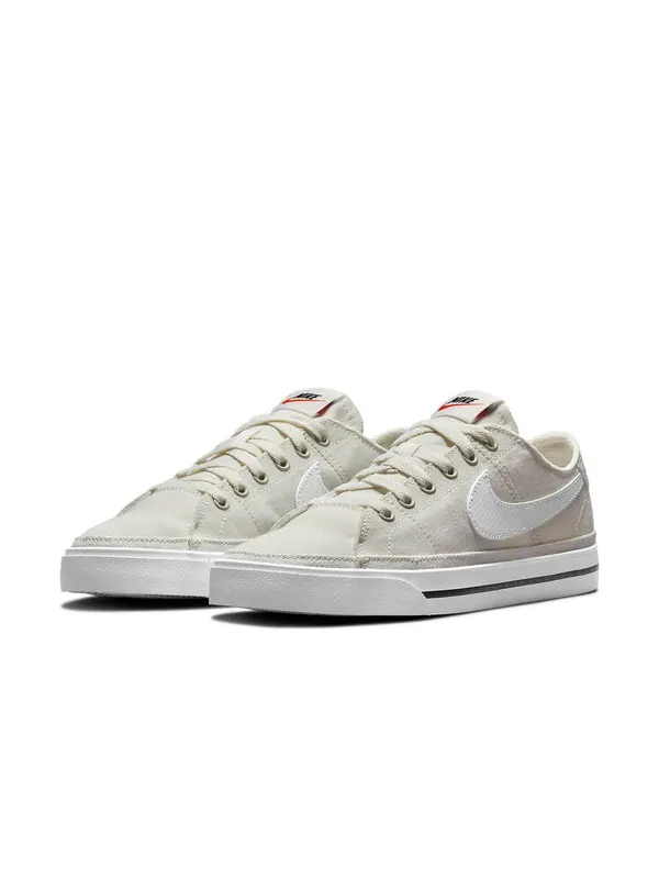 Кроссовки Court Legacy Canvas Nike — изображение 3 из 4, кремовый/белый