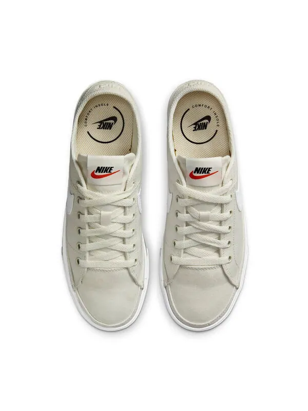 Кроссовки Court Legacy Canvas Nike — изображение 4 из 4, кремовый/белый