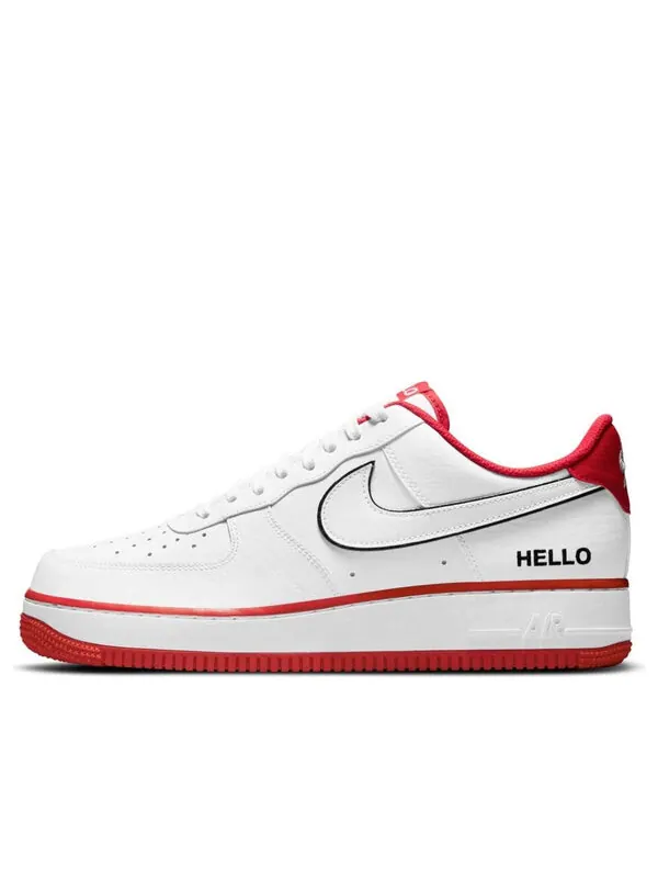 Кроссовки x urbanstar air force 1 '07 lx 'hello pack - white university red' Nike — изображение 1 из 4, белый/красный/черный