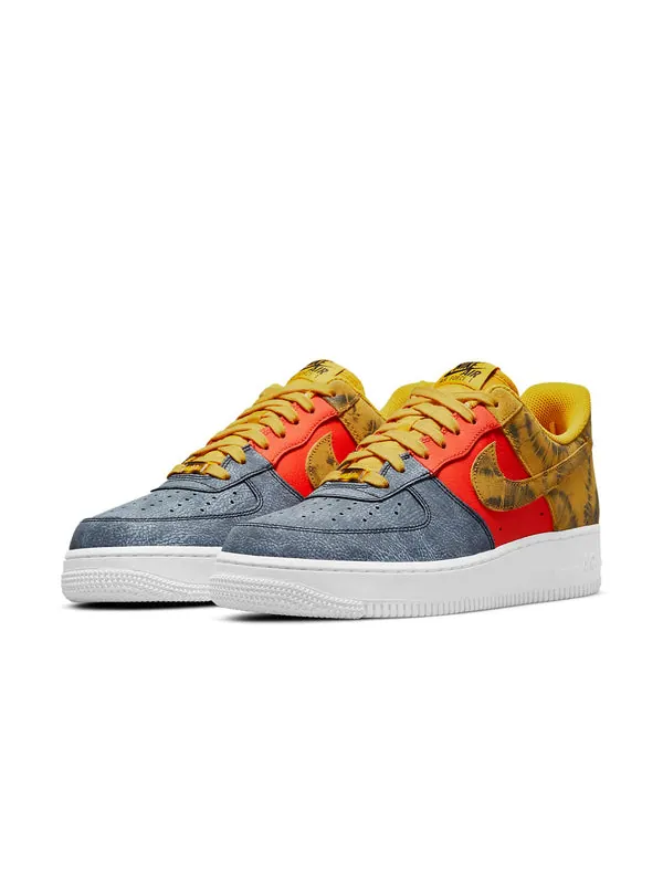 Кроссовки air force 1 '07 lv8 'dark sulphur tie-dye' Nike — изображение 3 из 4, темный/темный-оранжевый