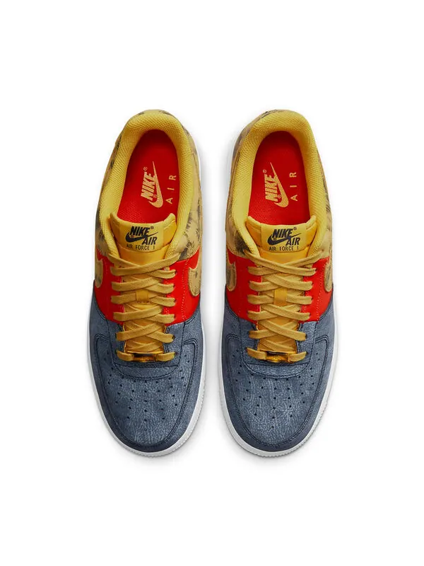 Кроссовки air force 1 '07 lv8 'dark sulphur tie-dye' Nike — изображение 4 из 4, темный/темный-оранжевый