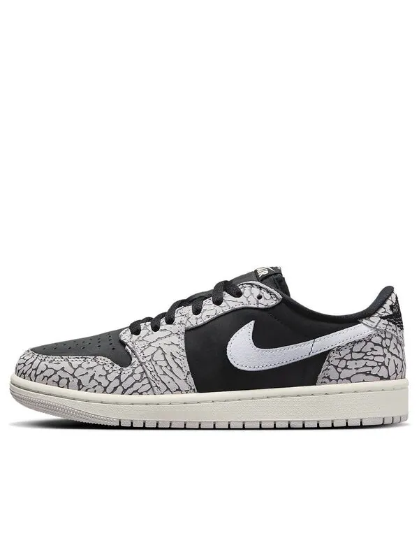Кроссовки 1 ретро низкие og Air Jordan — изображение 1 из 4, черный//серый/белый