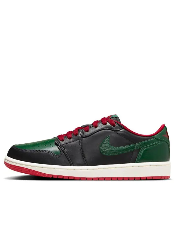 Кроссовки 1 ретро низкие og Air Jordan — изображение 1 из 4, черный/зеленый/красный