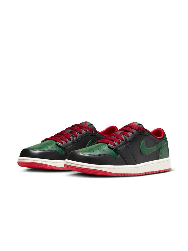 Кроссовки 1 ретро низкие og Air Jordan — изображение 2 из 4, черный/зеленый/красный