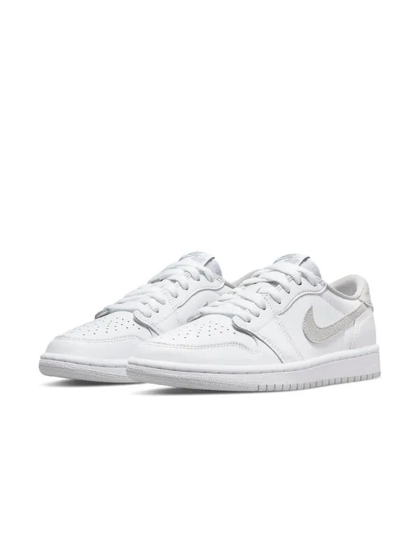Кроссовки 1 ретро низкие og Air Jordan — изображение 3 из 4, белый/серый/серый