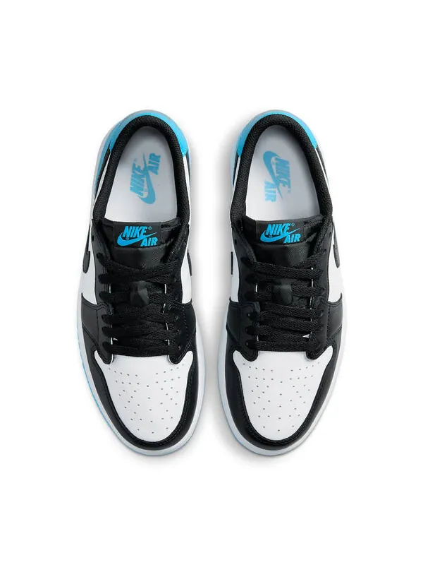 Кроссовки 1 ретро низкие og Air Jordan — изображение 4 из 4, белый/синий-черный