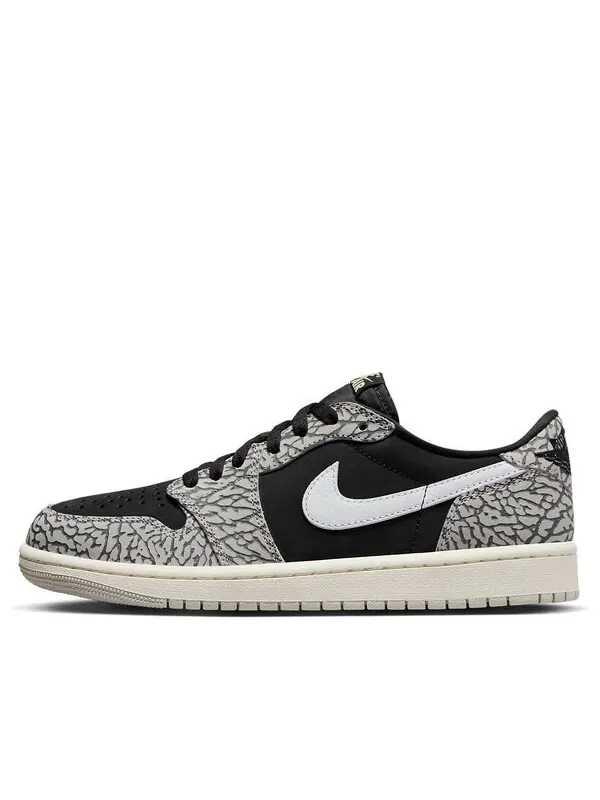 Кроссовки 1 ретро низкие og Air Jordan — изображение 1 из 4, черный//серый/белый