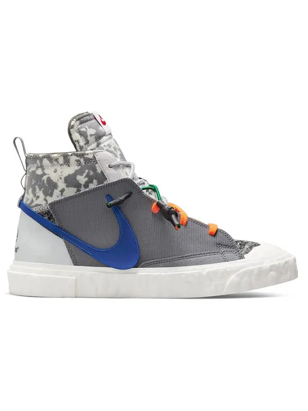 Кроссовки готовые x блейзер mid Nike — изображение 2 из 4, серый/синий/оранжевый