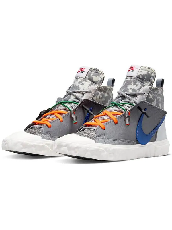 Кроссовки готовые x блейзер mid Nike — изображение 3 из 4, серый/синий/оранжевый