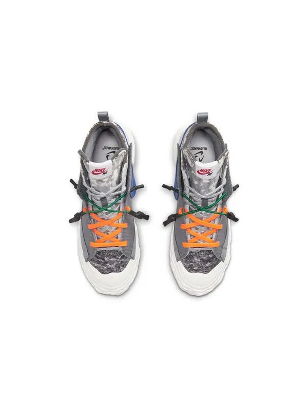 Кроссовки готовые x блейзер mid Nike — изображение 4 из 4, серый/синий/оранжевый