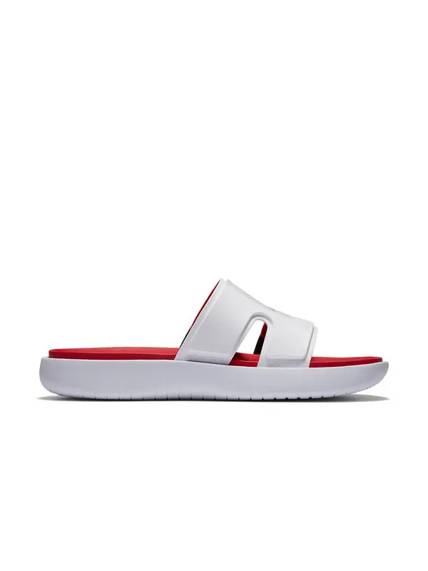 Тапочки hydro 8 retro slide 'white black fire' Air Jordan — изображение 2 из 4, белый//черный