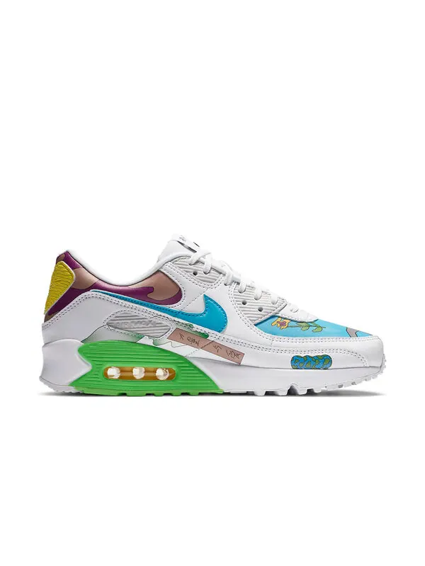 Кроссовки x air max 90 flyleather сине- Nike — изображение 2 из 4, синий/белый