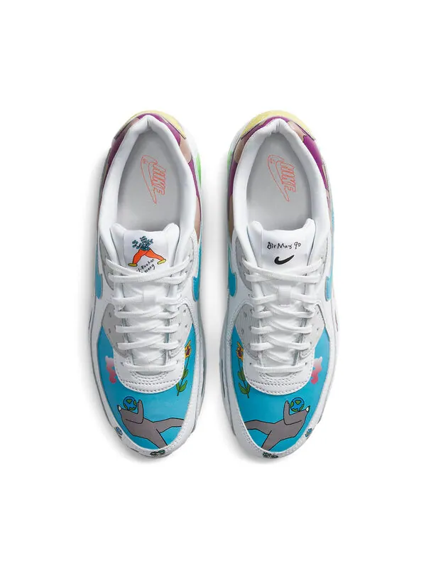 Кроссовки x air max 90 flyleather сине- Nike — изображение 4 из 4, синий/белый