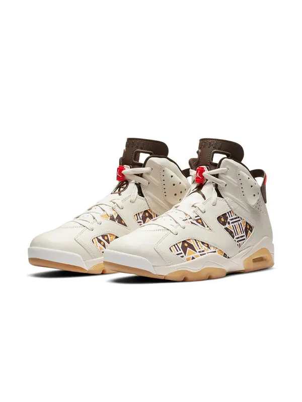 Кроссовки 6 retro 'quai 54 - sail gum' Air Jordan — изображение 3 из 4, коричневый/оранжевый