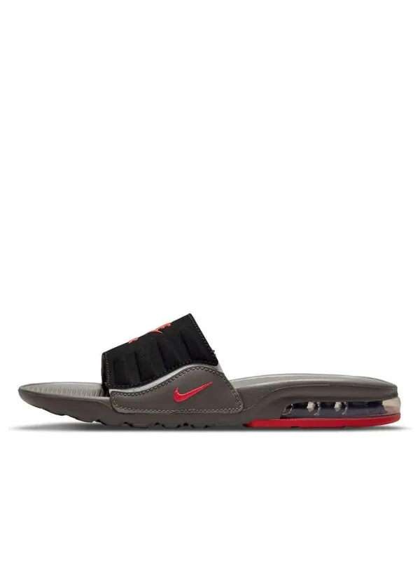 Тапочки air max camden slide 'flat pewter siren red' Nike — изображение 1 из 4, серый/красный/черный