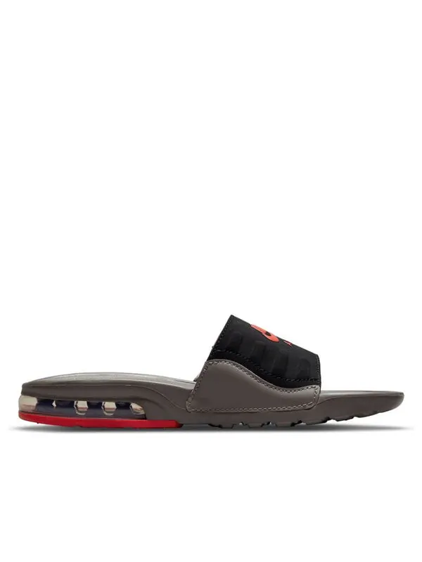 Тапочки air max camden slide 'flat pewter siren red' Nike — изображение 2 из 4, серый/красный/черный