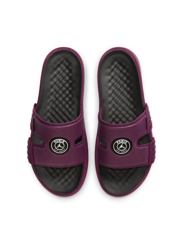 Тапочки paris saint-germain x hydro 8 qs slide 'bordeaux' Air Jordan — изображение 3 из 4, черный/фиолетовый