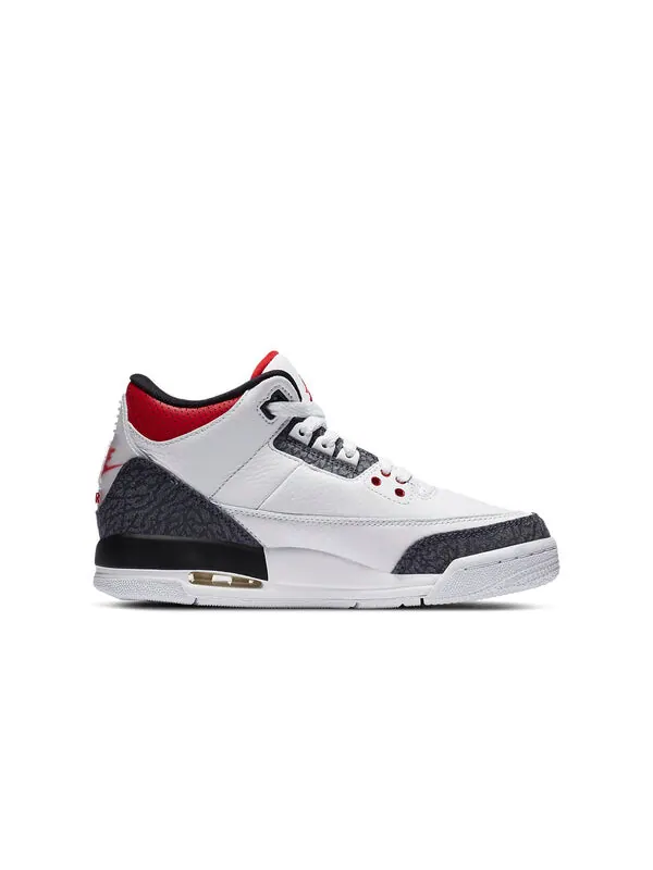 Кроссовки 3 ретро деним se Air Jordan — изображение 2 из 4, белый/красный/черный