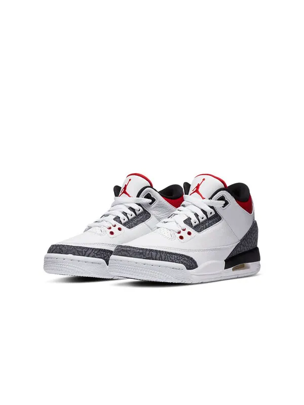 Кроссовки 3 ретро деним se Air Jordan — изображение 3 из 4, белый/красный/черный