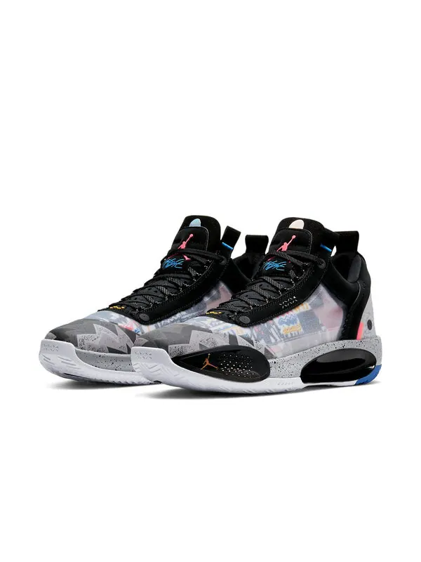 Кроссовки 34 низкие pf Air Jordan — изображение 3 из 4, черный/оранжевый/белый