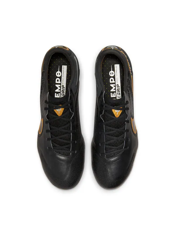 Кроссовки tiempo legend 9 elite fg 'black metallic gold' Nike — изображение 2 из 4, черный/золотистый