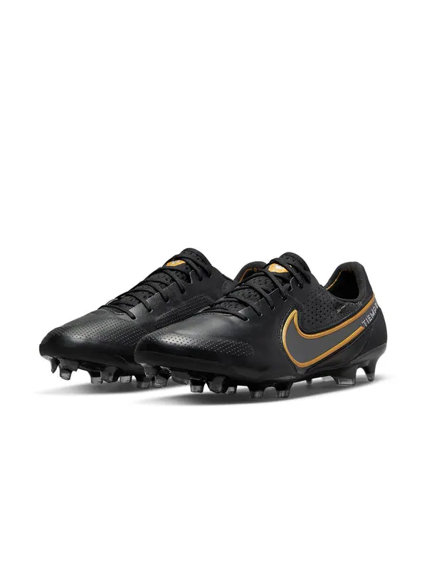 Кроссовки tiempo legend 9 elite fg 'black metallic gold' Nike — изображение 4 из 4, черный/золотистый