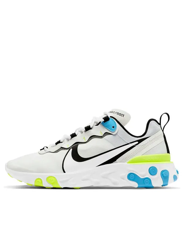 Кроссовки реагируют на элемент 55 Nike — изображение 1 из 4, белый/синий/желтый