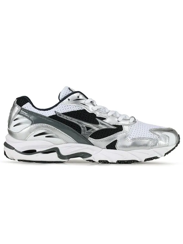 Кроссовки wave rider 10 'white black silver' Mizuno — изображение 2 из 4, белый/черный/серебристый