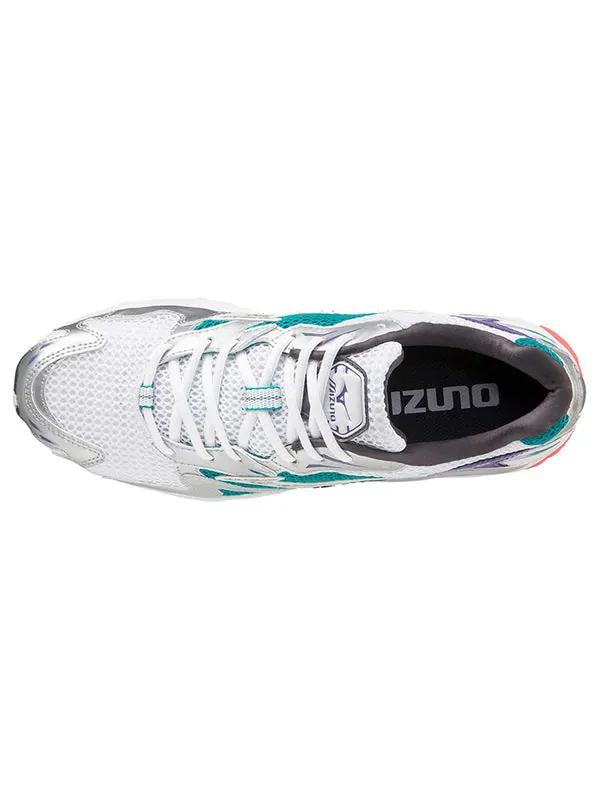 Кроссовки wave rider 10 'white' Mizuno — изображение 4 из 4, белый/зеленый/фиолетовый