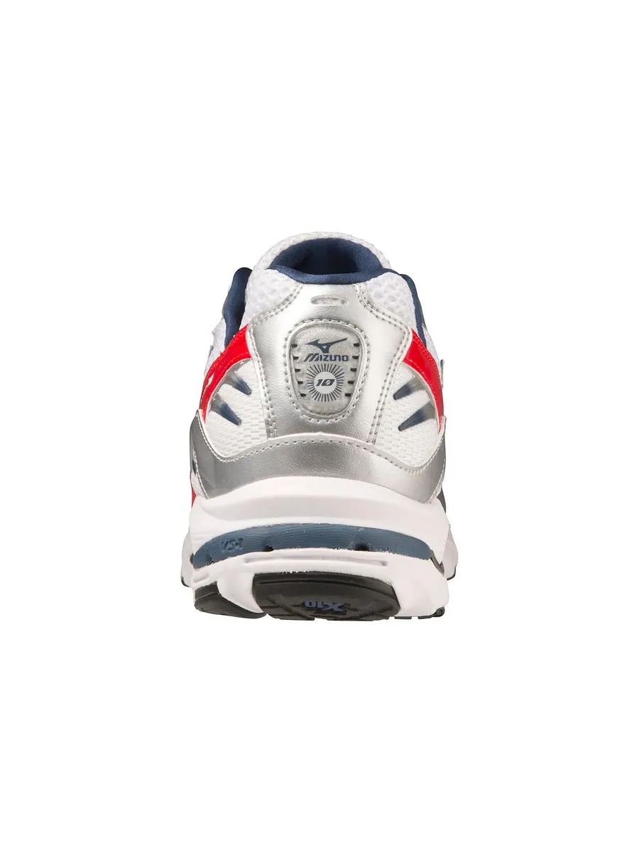 Кроссовки Mizuno Wave Rider 10 'White Silver Red' — изображение 4 из 5, белый