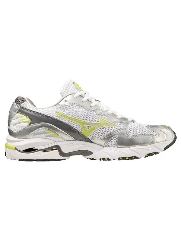 Кроссовки wave rider 10 'white sunny lime' Mizuno — изображение 2 из 4, белый//серебристый