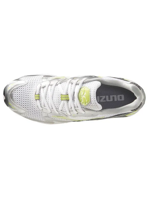 Кроссовки wave rider 10 'white sunny lime' Mizuno — изображение 3 из 4, белый//серебристый