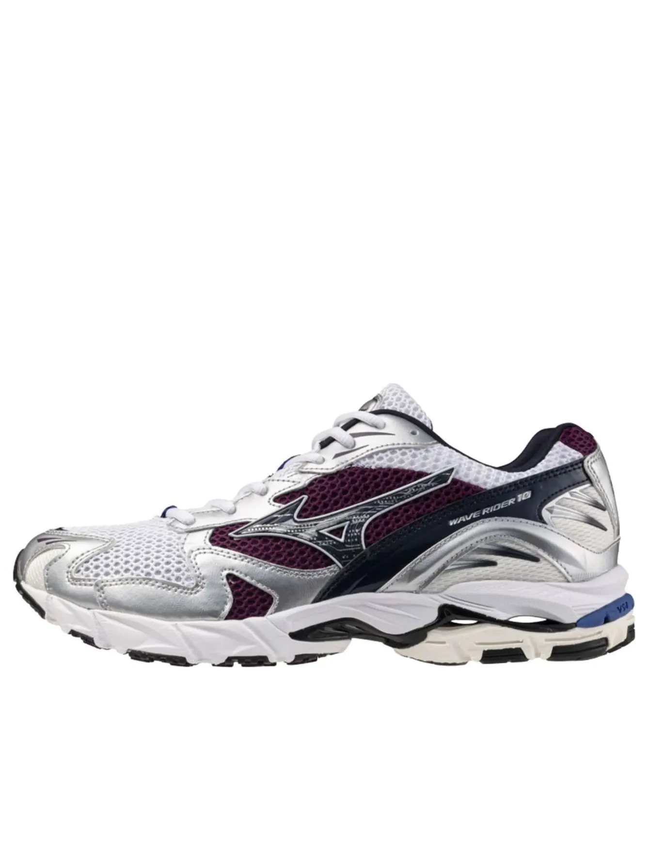 Mizuno Wave Rider 10 'White Dark Purple' — изображение 1 из 5, белый/темный фиолетовый