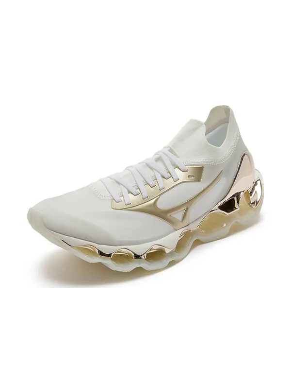 Кроссовки x sorayama wave prophecy 'white grey gold' Mizuno — изображение 2 из 4, белый/серый/золотистый
