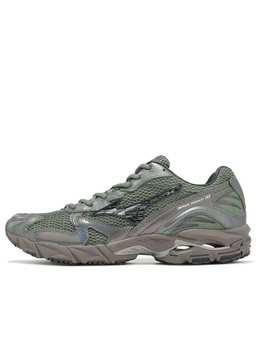 Кроссовки Mizuno Wave Rider 10 'Agave Green Black' — изображение 1 из 5, зеленый